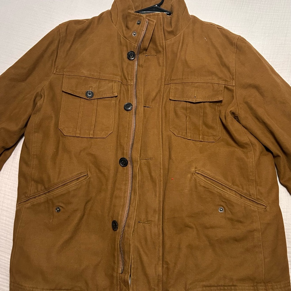 Fat Face Men's Tan/Brown Military Field Jacket - Picture 2 of 5
